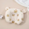 Cute cartoon U-shaped pillow for infants and toddlers, newborn babies, fun and fashionable pure cotton soft pillow, memory foam pillow custom product, pure cotton shaped pillow, anti-deviation correction, baby newborn baby U-shaped soothing pillow, breathable sleeping pad Specification image